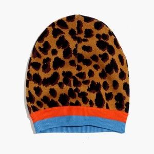 NWT Madewell x Kule “Genius” Leopard Beanie Hat
